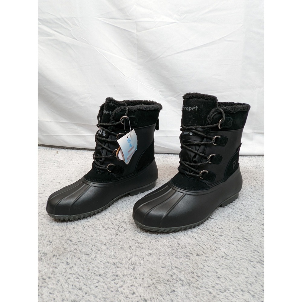 Propet Women's Black Insulated Winter Boots, Size 8, 4E xx-wide